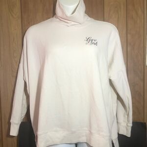 Love Pink Victoria’s Secret white turtleneck. Size Medium. White